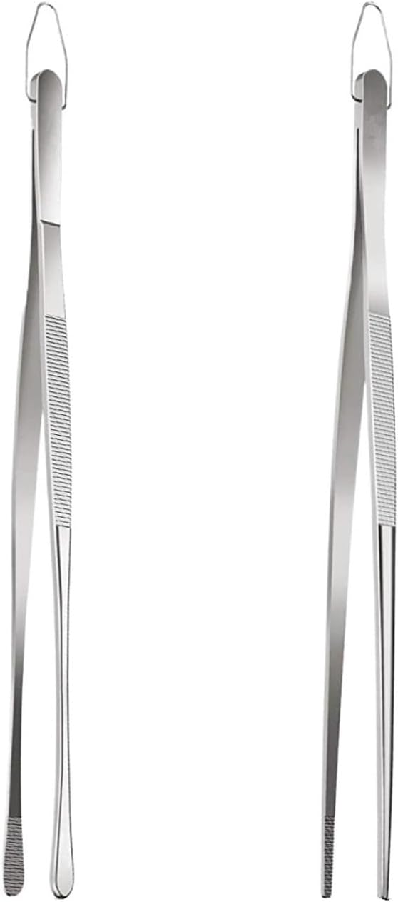2Pcs Stainless Steel Kitchen Fixtures Tongs - For BBQ and Grilling(10inch)
