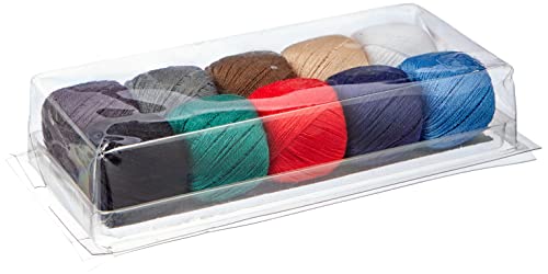 Zkh Confezione Trasparente Con Filo Di Cotone, 10 Gomitoli Da 20 M, Colori Assortiti