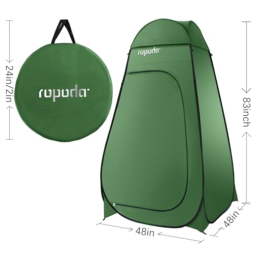 Image of ropoda Pop Up Tent 83 inch x 48 inch x 48 inch Upgrade Privacy Tent, Porta-Potty Changing Portable Changing Room Includes 1 Removable Bottom,8 Stakes,1Removable Rain Cover,1 Carrying Bag