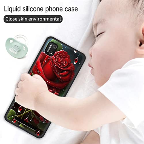 Image of for Cloud Mobile Stratus C7 Phone Case, Soft TPU Ultra-Thin Cloud Mobile Stratus C7 Case for Women, Flexible Anti Scratch Protective Shockproof Cover,Red Rose