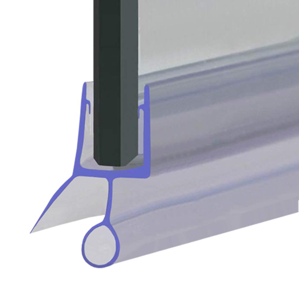 Shower Seal (UK) Ltd Shower Seal For Screens Doors Or PanelsFits 45 Or 6mm GlassSeals Gaps Up To 12mm1400mm LengthSeal002