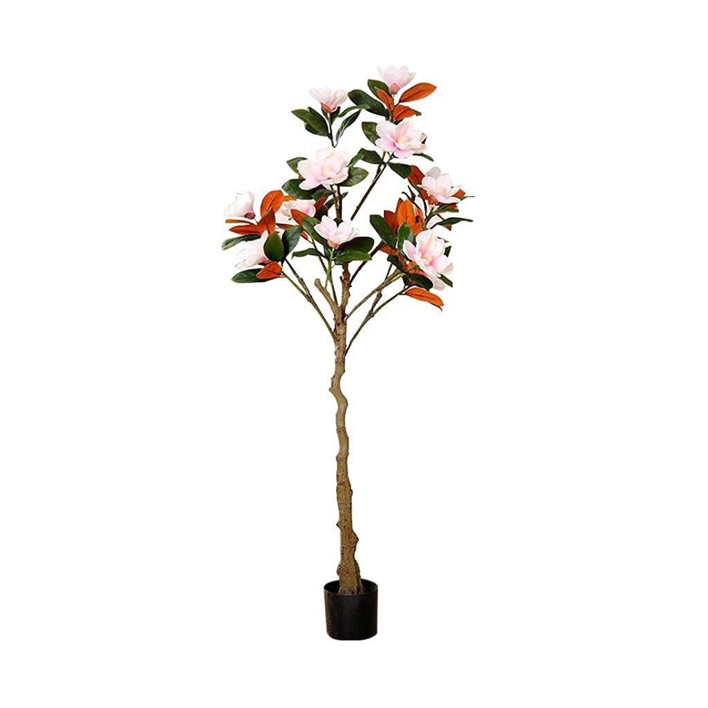 Sztuczne drzewo 5ft Sztuczne drzewo magnolii Plastikowe drzewo Fałszywe drzewo Zielona roślina Doniczkowa imitacja rośliny do dekoracji domowego biura