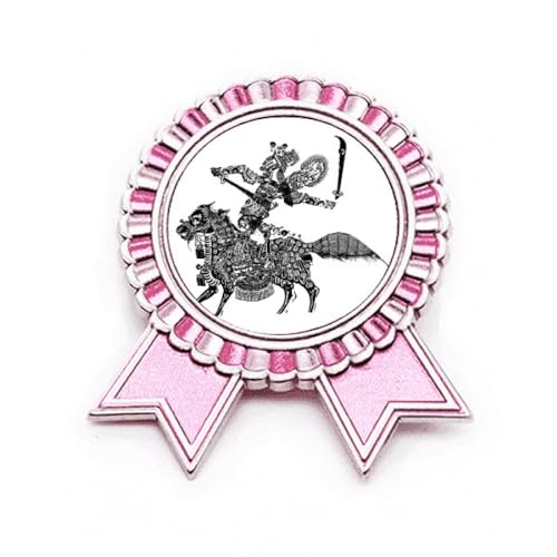 Broche opéra chinois rose Shadow Play en métal, un bijou d'art traditionnel raffiné