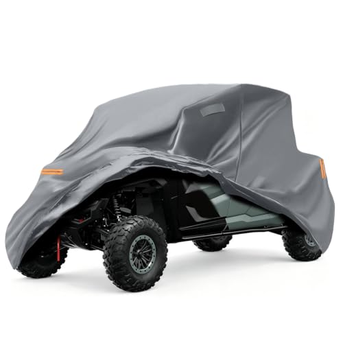 Image of Waterproof UTV Cover Compatible with Yamaha Wolverine RMAX2 /RMAX4 | 6 Layers Outdoor Cover with Cotton Liner, Air Vents, Door Zipper and Windproof Buckles for Rain Snow Dust Protection