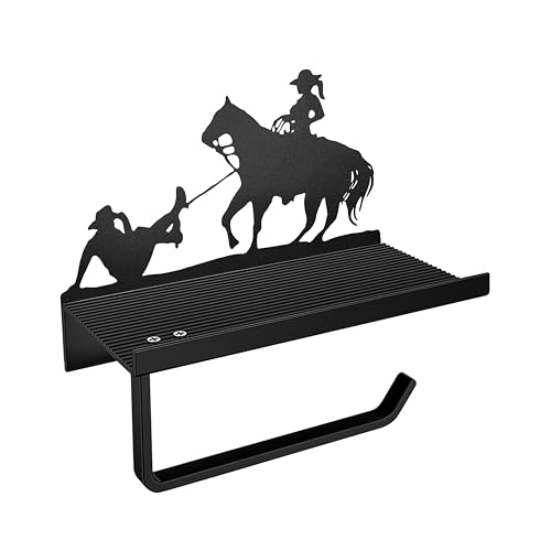 Western Toilet Paper Holder with Shelf