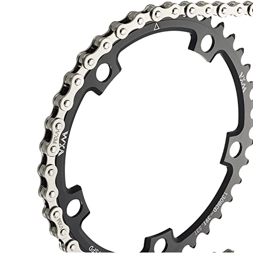 YBEKI 1-Speed Bike Chain 1/2" x 1/8" 114L - Military-Grade Silver Coated Chain with 3 QuickLinks - Image 4