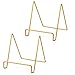Pinsheng 2 Pezzi Supporto Cavalletto Decorativo, Espositore Ferro da Tavolo Porta Piatti da Esposizione Ferro Supporto Cavalletto Supporto Espositore Piatto per Album Libri di Cucina Telefono (D'oro)