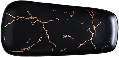 NOLITOY Bandeja de mármol para baratijas, bandeja para cubiertos, soporte para tartas, platos de postre de porcelana, bandeja de cerámica, bandeja