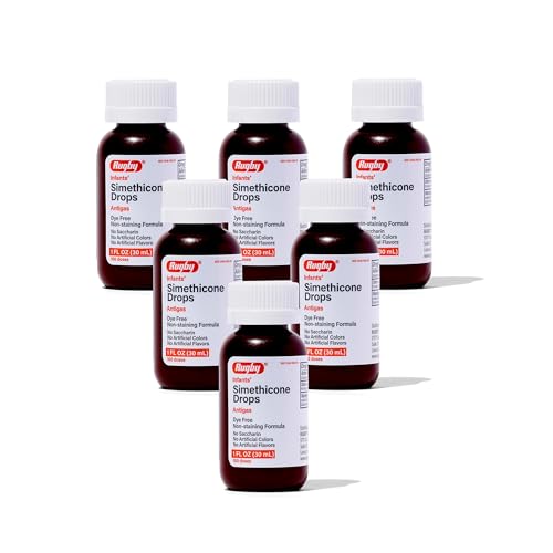 Rugby Dye-Free Infants' Gas Drops - Simethicone 20 mg Liquid Drops for Newborns, Babies, Toddlers, and Kids - Fast Relief from Gas Discomfort - No...