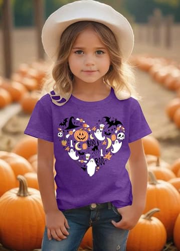 Halloween Shirts Toddler Boys Girls Pumpkin Tshirts Kids Halloween Graphic Short Sleeve Tops4