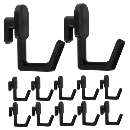 STOBAZA 30pcs Heavy Duty Pegboard Hooks Black Tool Storage Rack Garage Shop Bedroom Kitchen Study Modern Decor Plastic