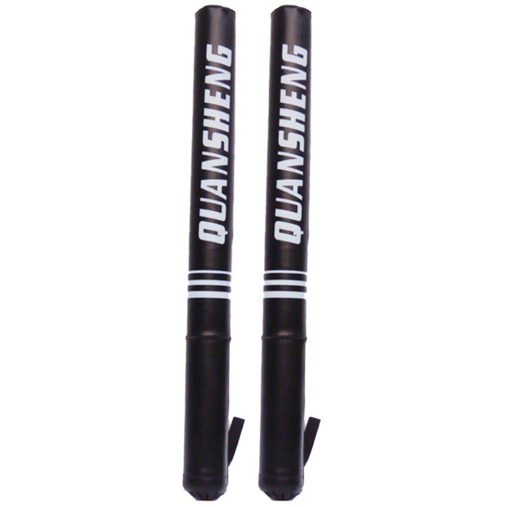 Fituenly Black Boxing Training Stick Taekwondo Leather Kicking Practice Sticks Boxing Target Sticks Kickboxing Training Equipment