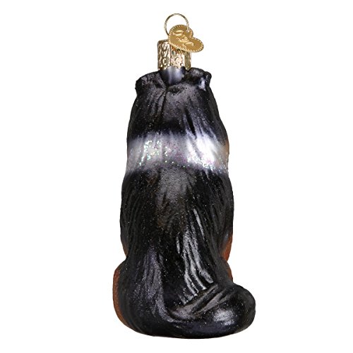 Old World Christmas Dog Collection Glass Blown Ornaments for Christmas Tree Sheltie, White, Brown & Black - Image 3