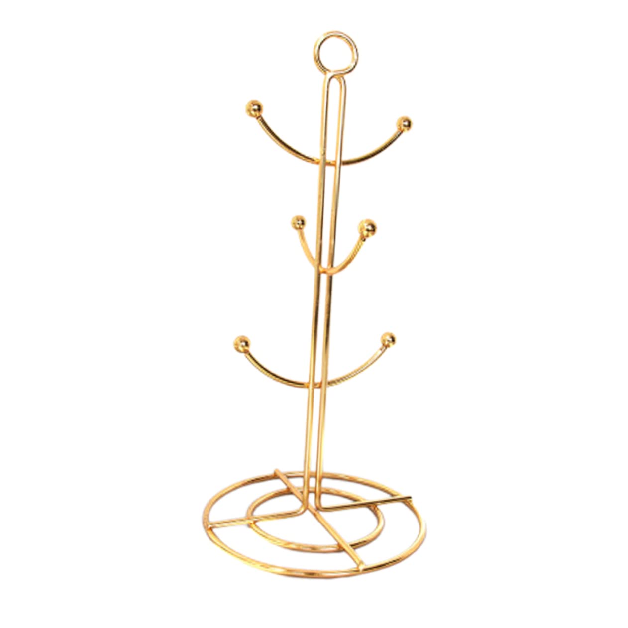 SOLUSTRE Tree Shape Draining Cup Holder Golden Coffee Mug Storage Rack Cup Hanger for Easy Air Drying Stable Design for Kitchen Coffee Stations