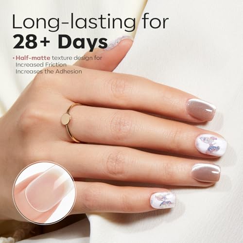Image of Modelones Extra Short Square Fake Nail Tips - 510Pcs Gel Tips Pre-shaped Half Matte Full Cover Clear Acrylic Gel Kit False Press on Nails for Extension DIY Salon 15Sizes