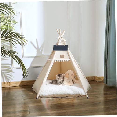 Tipi de chien pour animaux de compagnie lavable avec coussin - 7