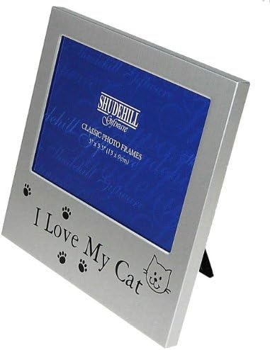 Shudehill 5" x 3" I Love My Cat Photo Frame, Pet Lover Gift, Occasion Present 73498, Silver, Size 5" x 3.5"