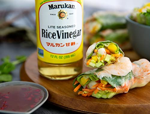 Marukan Lite Seasoned Rice Vinegar Dressing, 12 Ounce Glass Bottle (Pack Of 6) #TOP5