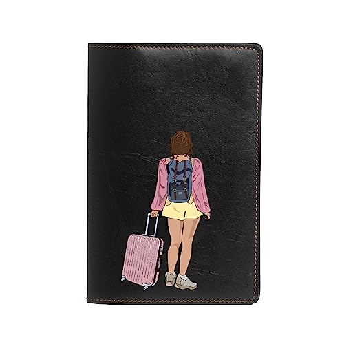 Image of The Messy Corner Unisex Vegan Leather Passport Cover | Classy & Stylish Printed Travel Case | (Black, Explorer)