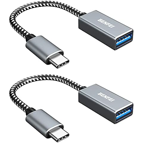 Paquete de 2 adaptadores USB C a A Macho a Hembra Cover