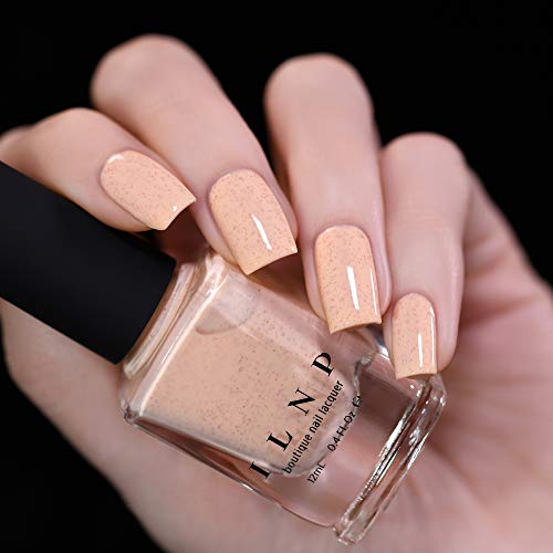 Image of ILNP Cottontail - Soft Apricot Speckled Nail Polish, 7-Free, Non-Toxic, Vegan, Cruelty Free, 12ml