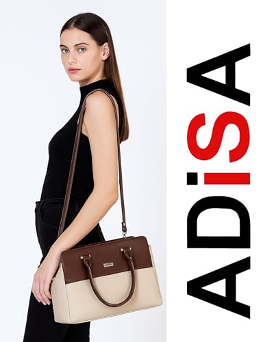 Image of Color Block Shoulder Handbag for Women - Stylish Crossbody Bag with Sling Belt, Ladies' Purse with Top Zipper Closure, Gift for Women and Girls (ADW4088)