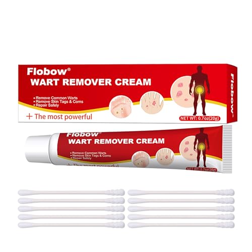Flobow Skin Tag Removal Cream, Wart Remover, Effective Treatment of Warts, Corns Spot Moles, Moles and Calluses, Wart Remover Cream for Body and Hands