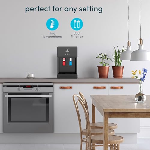 Avalon B8BLK Countertop Touchless Bottleless Water Cooler-2 Stage Water Filters and Installation Kit Included, NSF Certified, UL Approved, Black
