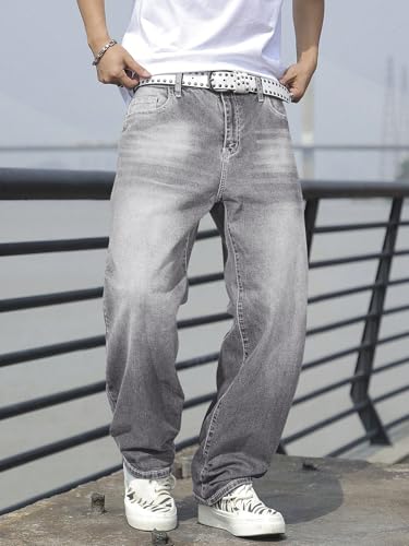 Image of JMIERR Men's Baggy Y2K Jeans Stretch Loose Fit Wide Leg Denim Pants | 5 Pockets, Oversized Casual Trousers, Vintage Relaxed wash, Breathable Cotton Blend,Hip Hop, Skater Streetwear, All-Season