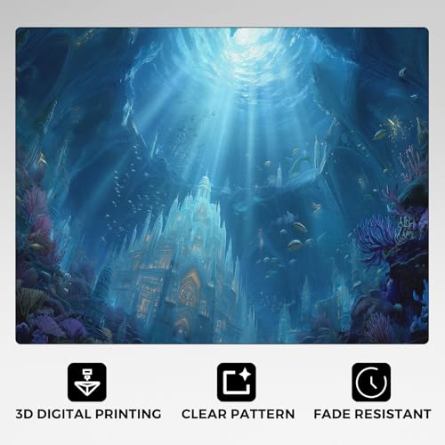 Tapis monde sous-marin lavable en machine et antidérapant - 7