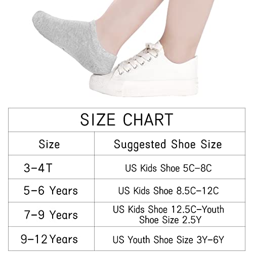Witwot 10 Pairs No Show Socks for Kids Girls Boys Non Slip Low Cut Ankle Socks3