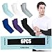 Wedhapy Arm Sleeves For Men or Women 6 Pairs Ice Silk Sun Protection to Cover Arms Sports Breathable Quick Drying Sleeves for Outdoor Riding Hiking Fishing Basketball, 15x6 Inches