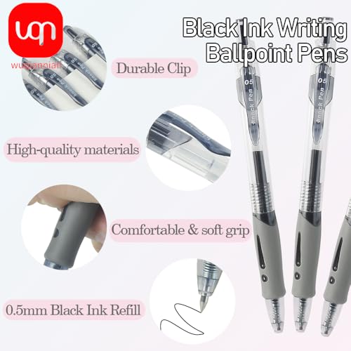 Bolígrafos de gel 0.5 mm, 12 unidades tinta negra miniatura 2