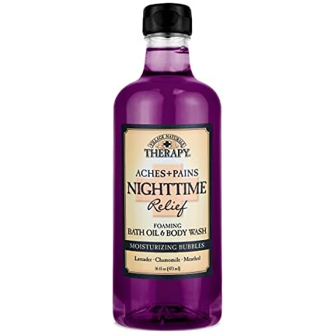 Village Naturals Aches & Pains Nighttime Relief Foaming Bath Oil + Body Wash Cover