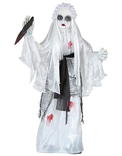 Widmann 01386 - Killer novia animado con el cuchillo y el sonido espeluznante, alrededor de 75 cm