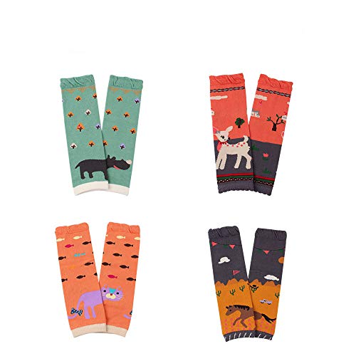 WeddingPach Baby Leg Warmers Toddler Boys Girls Cotton Leggings Kneepads for Crawling Warming 4 Pack (Color4)