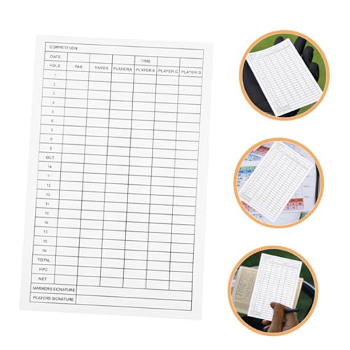 5 hojas de tarjeta de puntuación para golf, tableros de marcador para registrar resultados, accesorios para golf miniatura 6