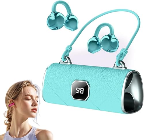 Clip-On Wireless Headphones, Ear Cliheadset with LED HD Display, Ipx5 Waterproof Open Ear Bluetooth Earbuds, for Yoga/Running/Wo