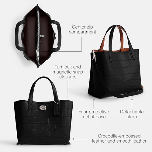 Coach Women's Embossed Croc Willow Tote 243