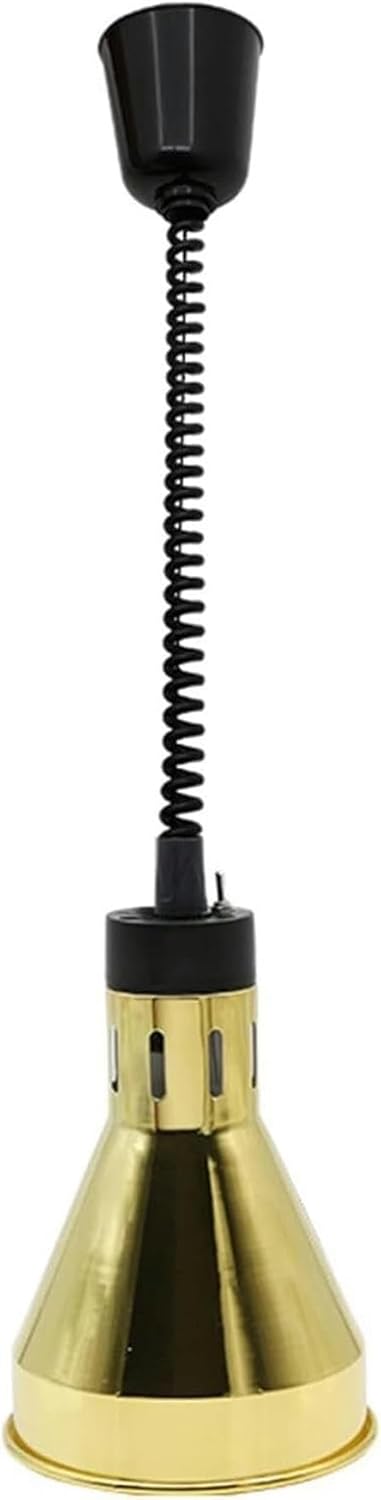 175Mm Commercial Food Warmer Lamp Food Heat Lamp Food Heating Pendant Lamp Food Insulation Lamp for Buffet and Restaurant,Silver