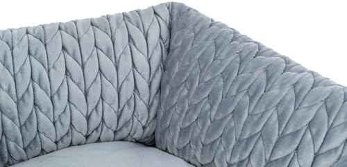 Panier rond pour chien en velours doux gris Trixie Livia ø 50 cm couchage élégant petits chiens - 5