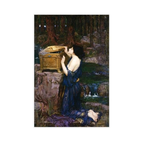 Impression sur toile John William Waterhouse Pandora's Box