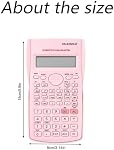 KK-82MS-D Calculatrice scientifique, 240+ Fonctions Calculatrice d'ingénierie pour l'école, le bureau, les étudiants du collège, les enseignants, les professionnels (Pink)