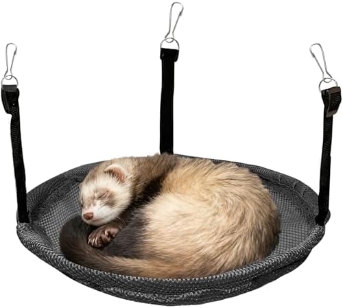 Rede para furões redonda de 30,5 cm, cama suspensa de malha respi...