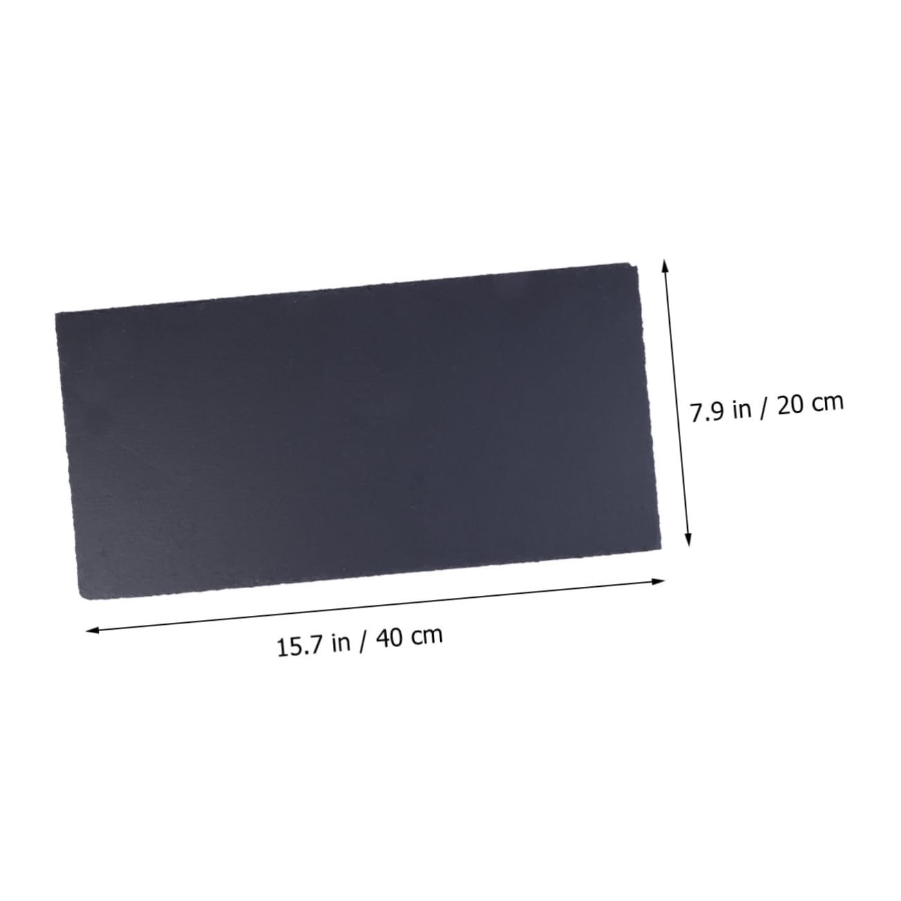 TOPBATHY Plato Rectangular de Piedra Natural 40x20cm para Servir | Bandeja para Fruta y Sushi, Formato Largo, Almacenamiento Sencillo, Acabado Atractivo