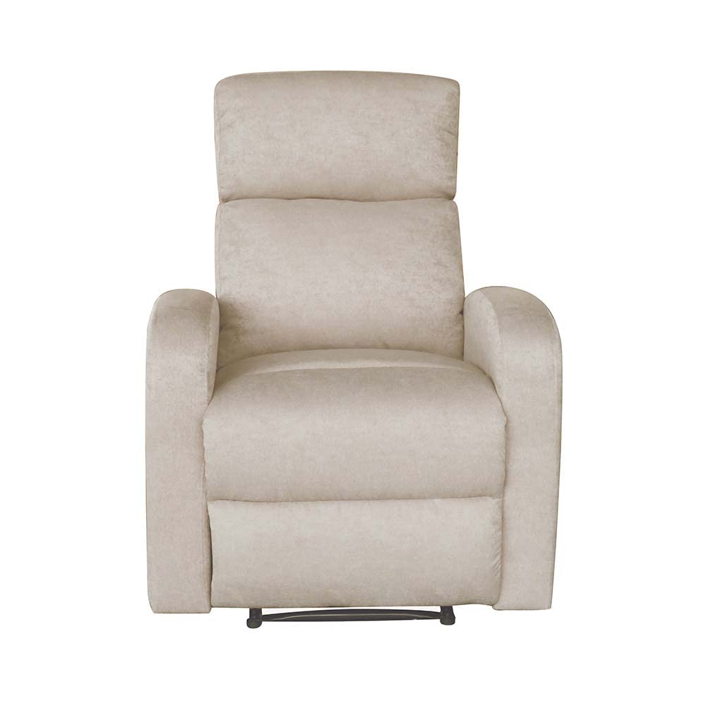 Danube Home Verona Recliner Solid wood Sofa I Accent Relaxing Chair I 1 Seater Sofas I Modern Design Living Room Furnitures (L 75 x W 88 x H 102 cm) - Beige