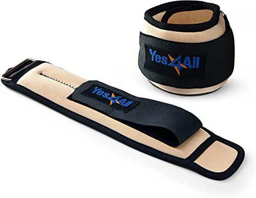Yes4All Ankle Wrist Arm Leg Weights Pair Set with Adjustable Strap for Jogging, Gymnastics, Aerobics, Physical Therapy – from 2lbs to 10lbs
