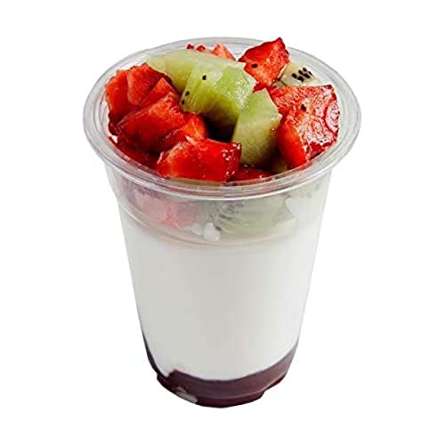Yogurt casero con mermelada de fresa y fruta natural, 1 unidad, 230 gramos