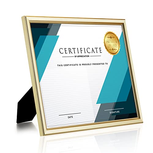 Lavie Home 8.5X11 Picture Frames (6 Pack, Gold) Simple Designed Photo Frame With High Definition Glass For Wall Mount & Table Top Display, Set Of 6 Classic Collection #TOP1