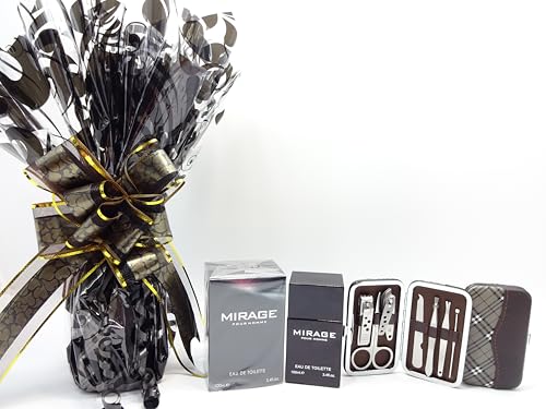Coffret cadeau de luxe Mirage pour homme avec eau de toilette 100 ml et soins 6 pièces